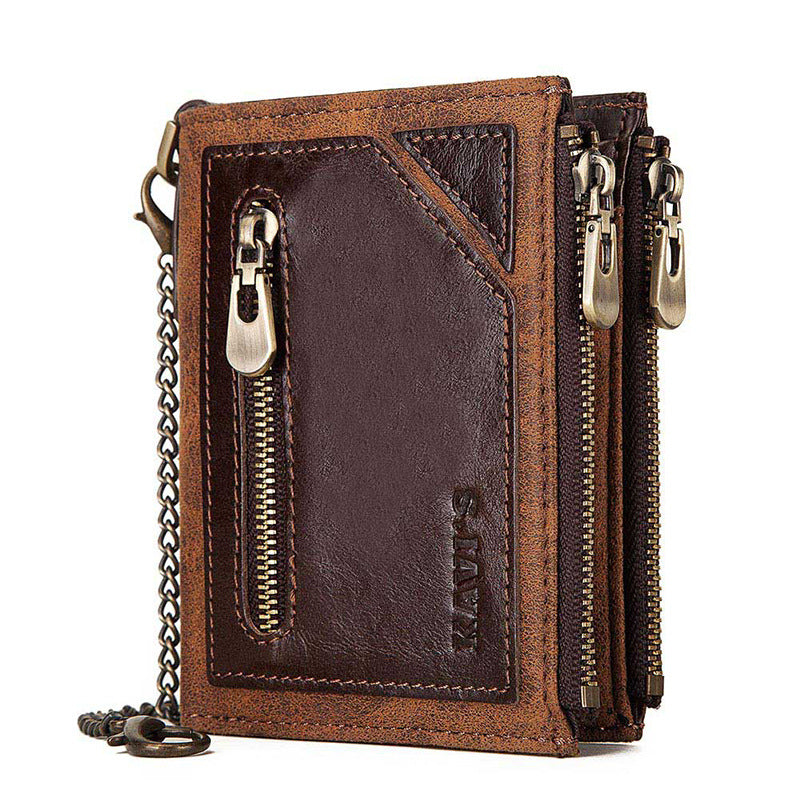 Portafoglio Vintage in Pelle per Uomo Anti Ladro e Multifunzionale