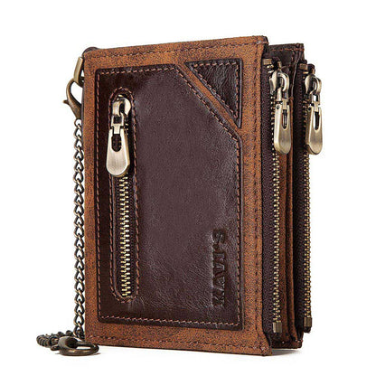 Portafoglio Vintage in Pelle per Uomo Anti Ladro e Multifunzionale
